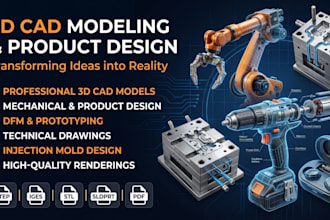 3d cad design 3d industrial product design 3d printing model technical drawing