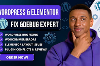 fix wordpress, elementor and woocommerce errors fast