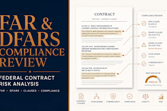 provide expert far and dfars compliance review for federal contracts