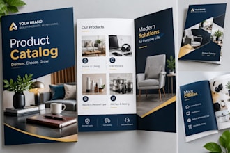 design product catalog, company brochure or business booklet