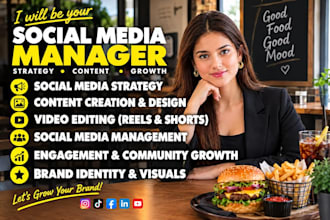your restaurant social media marketing manager for cafe food and hospitality