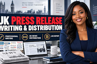 write and distribute UK press release with PR distribution on top UK news sites