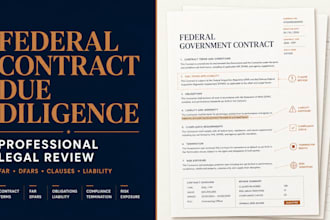 perform professional legal due diligence on your federal government contract