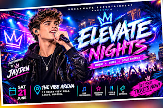 design motion flyer, club, party, event flyer animated flyer