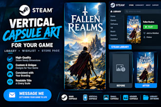 design steam vertical capsule art for steam store page and library wishlist