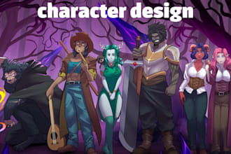 design 2d character and illustration 2d game character