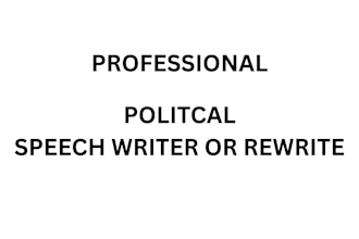 do speech writing and rewrite for any occasional