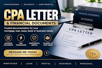 sign US CPA letter, mortgage letter, comfort letter, income verification letter