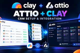 set up attio crm, integrate it with clay com