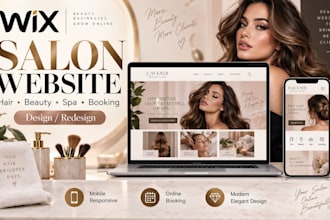 design wix hair salon, beauty salon, spa or barbershop website
