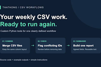 automate your recurring CSV cleanup and sales summary