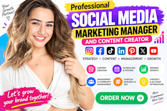 be your social media manager, marketing manager and content creator for growth