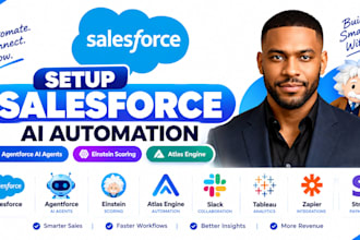 setup salesforce ai agents einstein scoring atlas engine slack tableau zapier