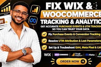 fix wix woocommerce funnel tracking purchase event utm conversion tracking issue