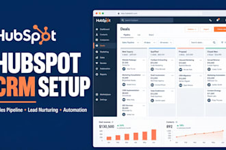 set up hubspot CRM sales pipeline lead nurturing workflow for marketing agencies