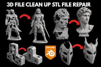 fix repair edit modify stl file mesh repair for 3d printing print ready 3d model