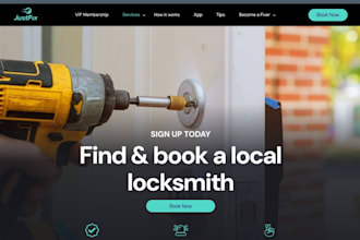 design wix locksmith website residential locksmith commercial locksmith website