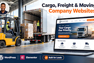design a logistics, trucking, cargo and moving company website