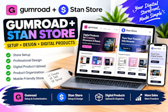 setup your gumroad and stan store with digital products gumroad digital products