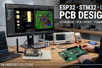 do esp32, iot pcb, stm32 pcb, schematic, firmware, pcb layout, multilayer pcb