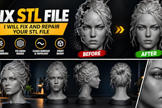 fix mesh repair retopology modify optimize edit broken 3d model stl file repair