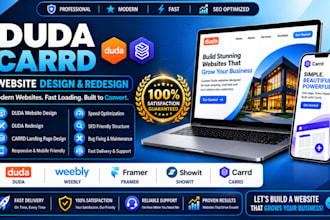 duda website design duda, carrd website redesign framer, weebly, showit website