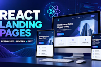 build a responsive react landing page for your business