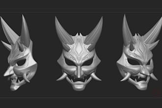 sculpt 3d mask 3d helmet halloween mask 3d cosplay mask for 3d printing