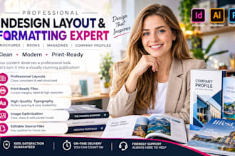 adobe indesign brochure book formatting  illustrator photoshop magazine company