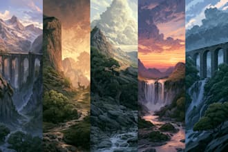 design stunning fantasy landscape