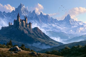 design stunning fantasy landscape