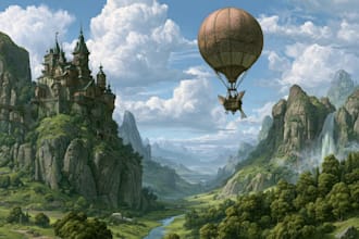 design stunning fantasy landscape