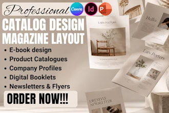 canva ebook design magazine layout, brochure, flyer, booklet or catalog design