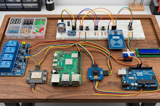create arduino, raspberry pi and esp programming and projects