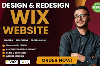 design wix restaurant website with menu booking wix local SEO