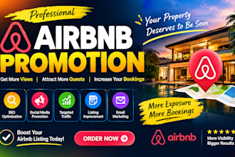 boost airbnb booking, airbnb marketing, vrbo, airbnb promotion SEO optimization