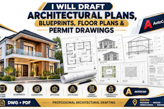 draft architectural plans, blueprints, floor plans and permit drawings
