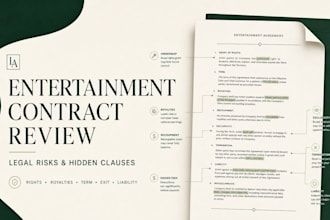 review your entertainment contract for legal risks and hidden clauses