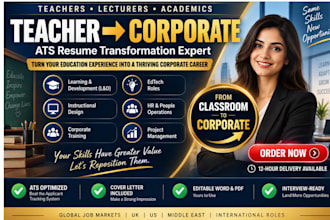 transform your education teacher resume academic lecturer CV for corporate roles