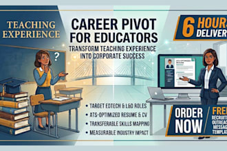 transform your education teacher resume academic lecturer CV for corporate roles