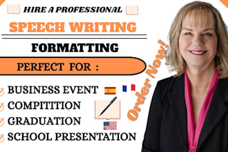 write an engaging speech, informative, motivational, and outline