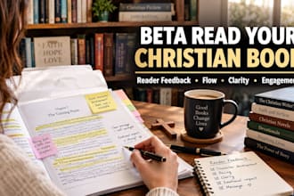 beta read your christian novel, devotional or manuscript