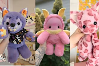 craft soft cuddly custom plush dolls pattern personalized plush toy from concept