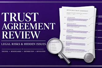 review your trust agreement for legal risks and hidden issues