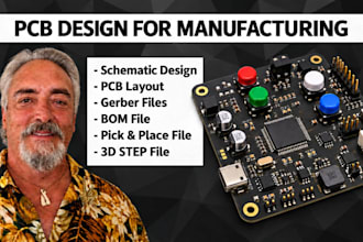 design circuit schematic and pcb layout ready for jlcpcb or pcbway manufacturing