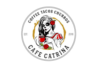 design bring cafe catrina life logo