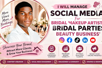 manage social media for bridal makeup artists beauty cosmetic businesses