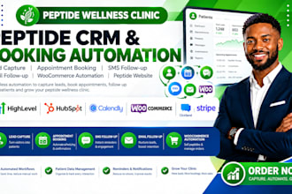peptide wellness clinic CRM automation lead capture booking sms email follow up