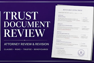 review and revise your trust documents as a licensed attorney