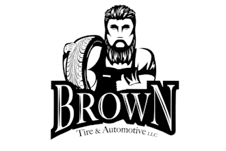 design unique brown tire logo
